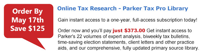 Affordable Federal Tax Research Parker Tax Publishing, Professional Tax Software